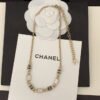 Black and white square necklace