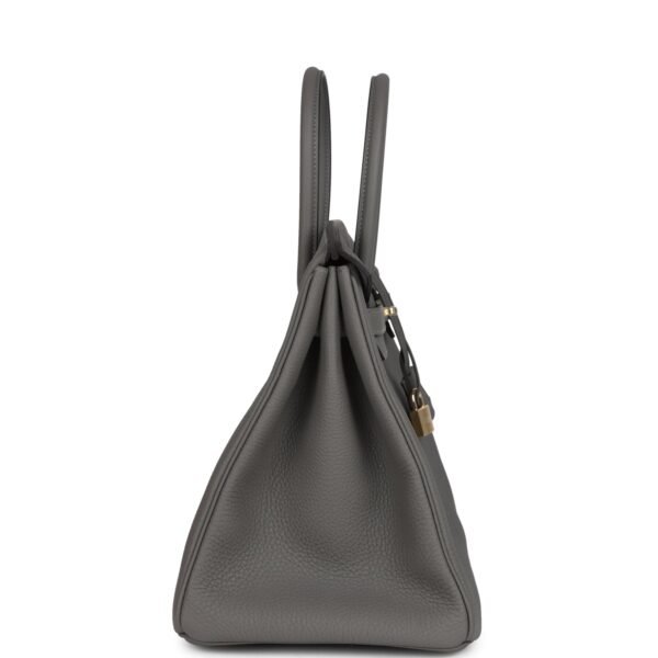 Birkin 35 Handbag Grey Togo with Gold Hardware