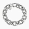 Oval Link Chain Bracelet Sterling Silver - 19CM