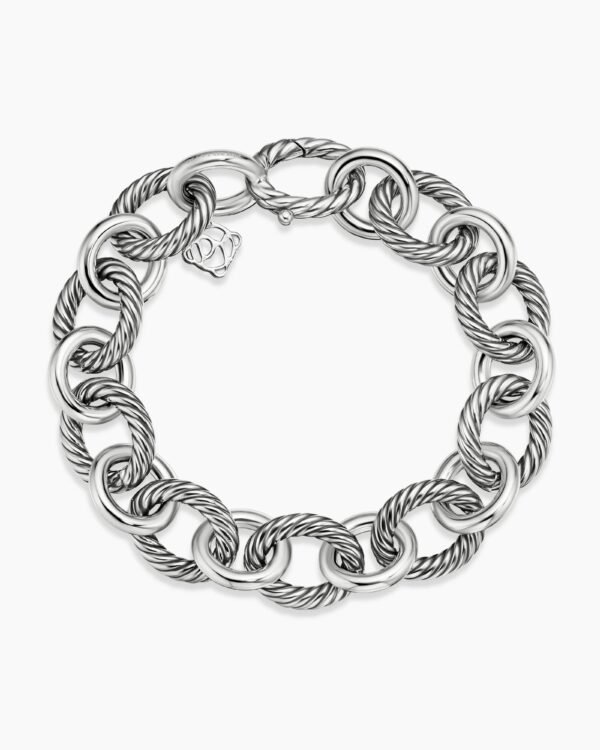 Oval Link Chain Bracelet Sterling Silver - 19CM