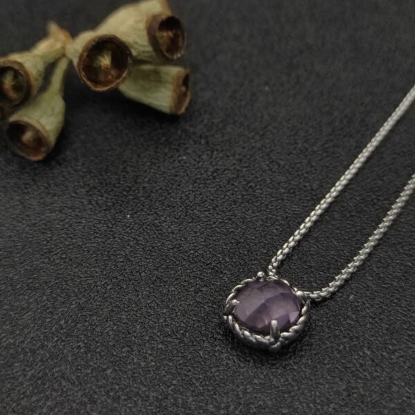 56E8E493-DD45-7F0C-E01F-2ACEDFC027EA.jpg Petite Chatelaine® Necklace Sterling Silver with Amethyst, 10mm