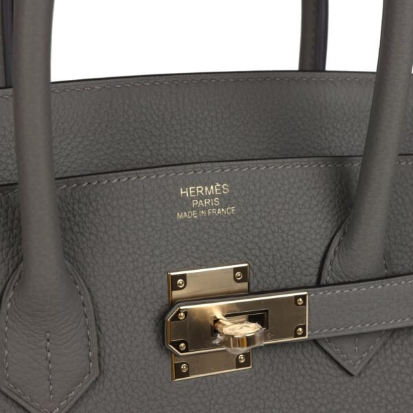 Birkin 30 Handbag Grey Togo with Gold Hardware