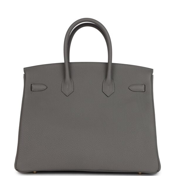 Birkin 35 Handbag Grey Togo with Gold Hardware