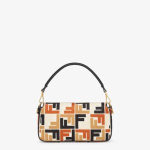 Fendi Baguette Multicolor canvas bag with FF embroidery - 26*16cm