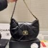 Chanel 19 Hobo Bag Black Lambskin Mixed Metal Hardware