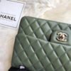 Chanel 1112 Green Medium Size 2.55 Lambskin Leather Flap Bag