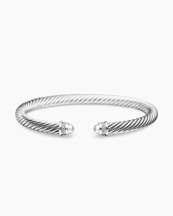 58D64921-DD59-CEF7-7731-093B5656386B.jpg Classic Cable Bracelet Sterling Silver with Diamonds, 5mm