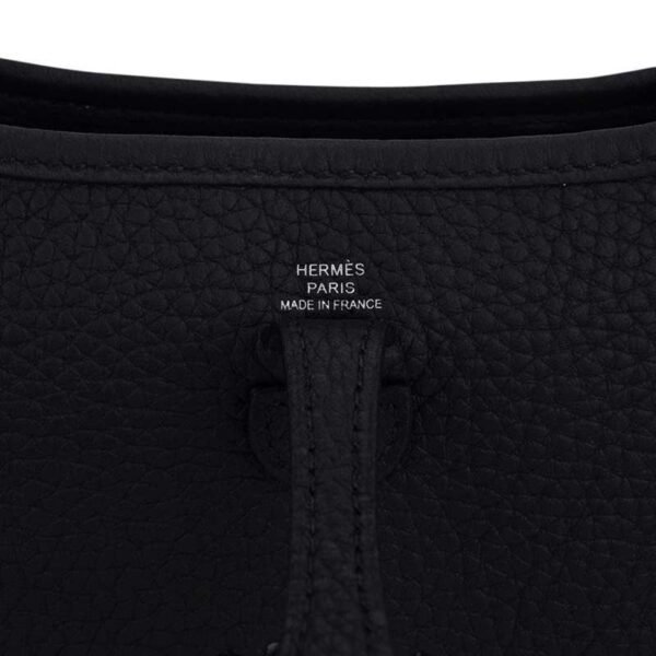 Mini Evelyne TPM Bag Black Clemence Leather with Palladium Hardware