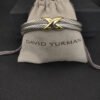 Petite X Center Station Bracelet Sterling Silver with 18K Yellow Gold, 10mm