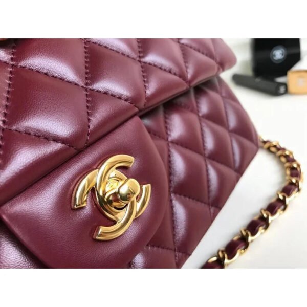 5A44A78D-AE31-14E3-AA63-E1D621CF8461_9f830fd2-3ec1-4d0a-bab2-0f687c811c2f.jpg Chanel 1112 Burgundy Medium Size 2.55 Lambskin Leather Flap Bag
