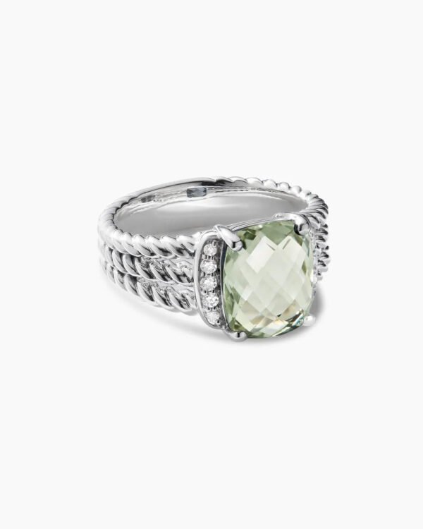 5AB5CB5A-5E77-E933-5094-76BD7549C41B.jpg Petite Wheaton® Sterling Silver with Prasiolite and Diamonds, 10mm