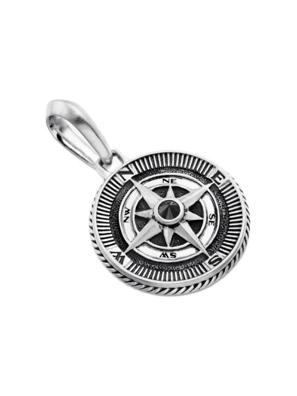 David Yurman sterling silver Maritime Compass diamond amulet
