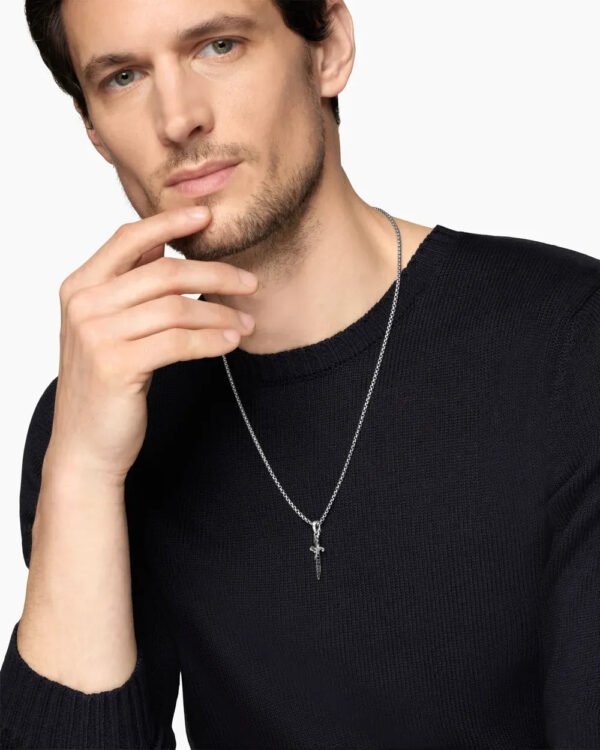 5B5A7FDC-FDCF-40E7-169F-063D594833AD.jpg Waves Dagger Amulet Sterling Silver with Black Diamonds