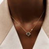 Color Blossom Bb Star Pendant, Yellow Gold, Onyx And Diamond