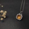 Albion&reg; Pendant Sterling Silver with Citrine and Diamonds, 14mm