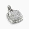 Albion&reg; Pendant Sterling Silver with Pave Diamonds, 14mm