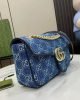 Gucci marmont 26 cm blue denim