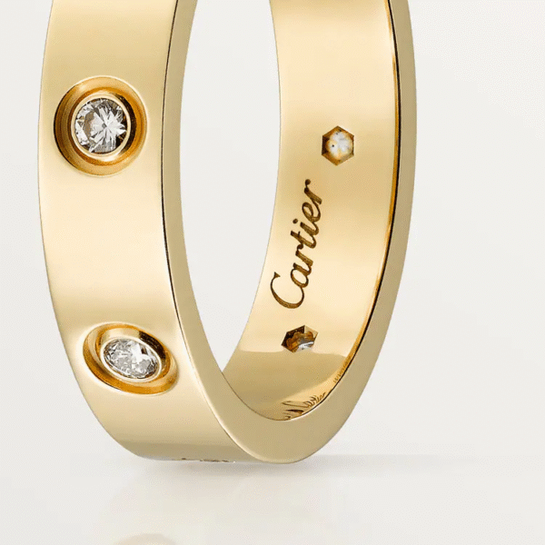 LOVE WEDDING BAND, 8 DIAMONDS