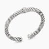 5DAC1F97-3C6B-CFE3-F562-CE2CD05CF6C0.jpg Classic Cable Station Bracelet Sterling Silver with Pave Diamonds, 7mm
