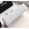 Chanel 1112 White Medium Size 2.55 Lambskin Leather Flap Bag