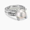 5E055C16-574C-8D94-2857-EA6263599868.jpg Cable Collectibles® Pearl Ring Sterling Silver with Pearl and Diamonds, 11mm