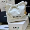 5E30097D-765F-16C0-16FA-950F230C60C4.jpg Chanel 22 Handbag White For Women 14.4in/37cm AS3261 B08038 10601