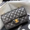 Chanel Classic Flap Bag Gold Toned Hardware Black For Women, Women&rsquo;s Bags, Shoulder And Crossbody Bags 7.8in/20cm A01116