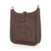 Mini Evelyne TPM Bag Etoupe Clemence Leather with Palladium Hardware
