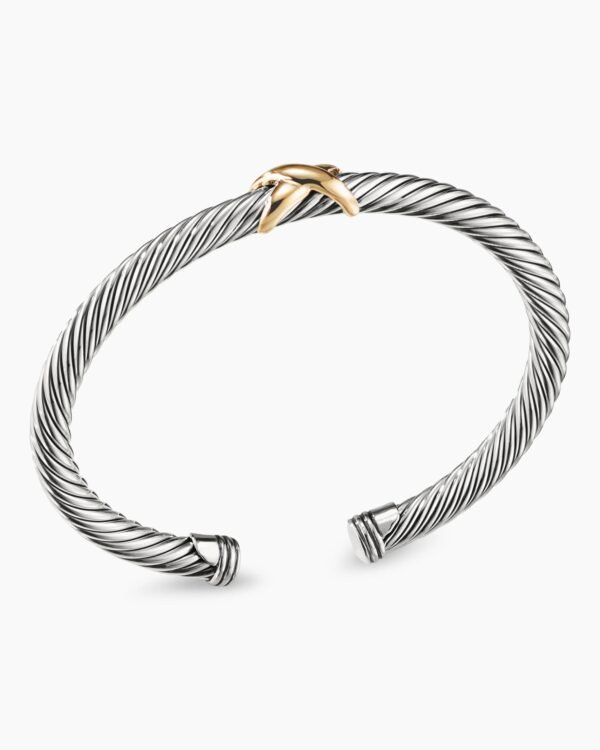 5F76363F-3BE2-C7EA-C477-EF11C5A24CEE.jpg X Classic Cable Station Bracelet Sterling Silver with 14K Yellow Gold, 5mm