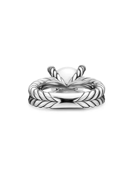 David Yurman  Cable Collectibles&reg; Pearl Ring with Diamonds - 6