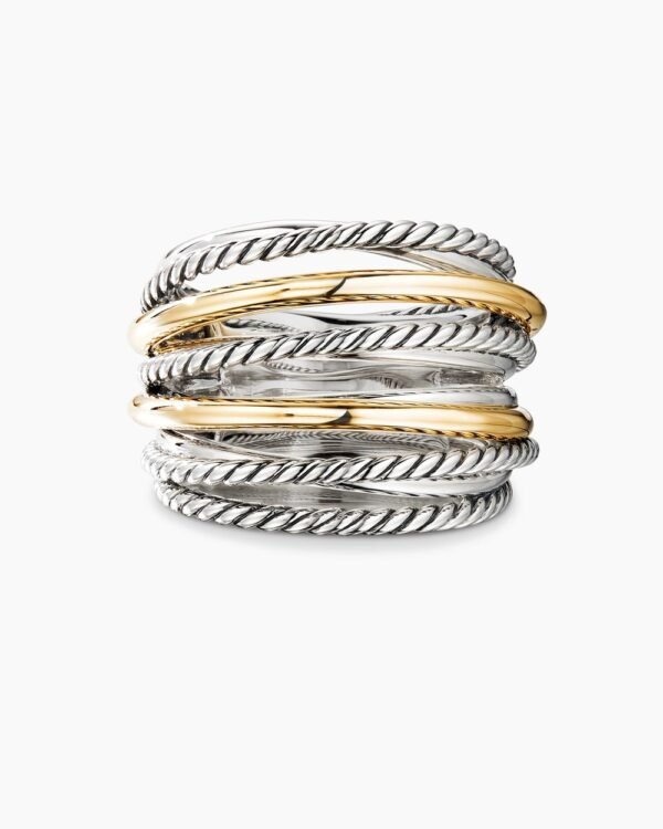 5FBACC21-FCC3-C5C9-CAF0-3CF6C560BCA1.jpg Crossover Ring Sterling Silver with 18K Yellow Gold, 17.8mm