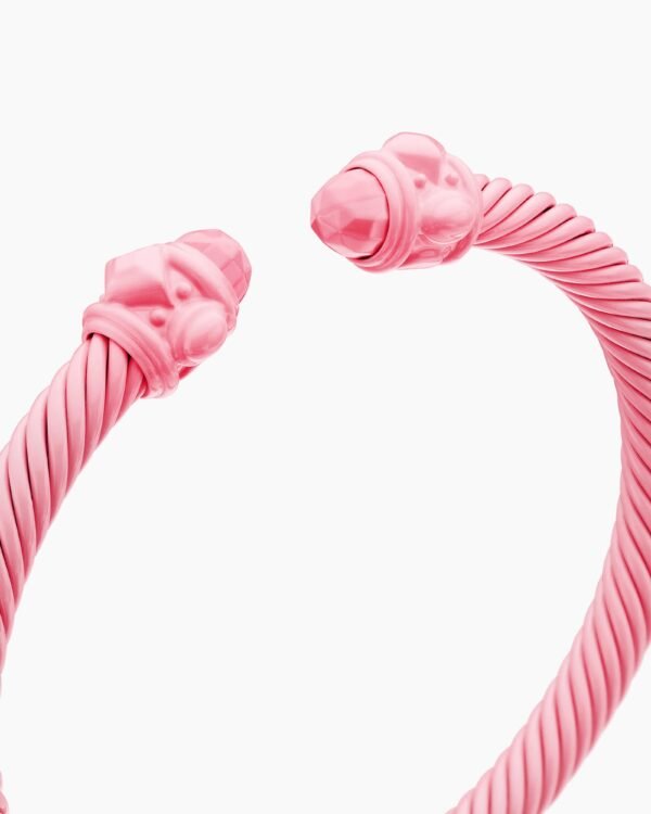 Renaissance&reg; Classic Cable Bracelet Pink Aluminum, 5mm