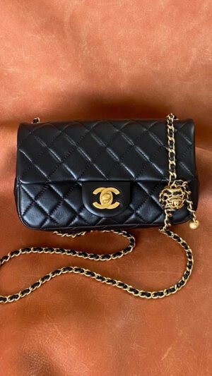 Chanel Mini Flap Bag Black For Women, Women&rsquo;s Bags 7.9in/20cm