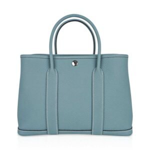 Bag Garden Party 30 Bag Ciel / Vache Country Leather Palladium New w/Box