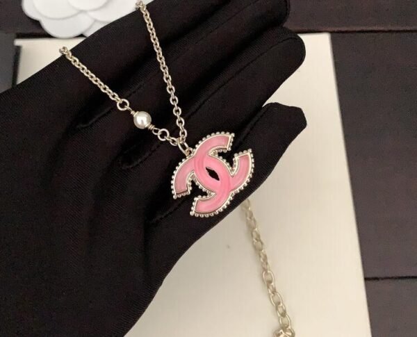 Pink Double C Necklace