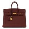 Birkin 25 Rouge H in Togo Leather with Gold Hardware