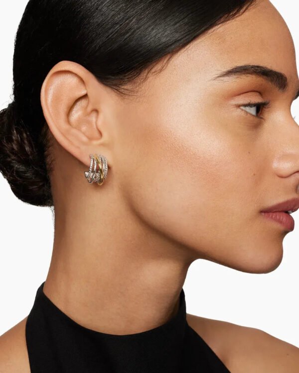 6383FC6C-F467-728E-58EA-4DA3098E9B0E.jpg Crossover Shrimp Earrings Sterling Silver with 18K Yellow Gold