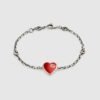 HEART BRACELET WITH INTERLOCKING G