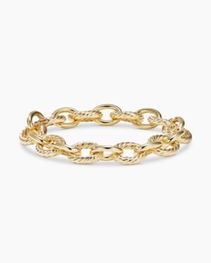 Oval Link Chain Bracelet 18K Yellow Gold