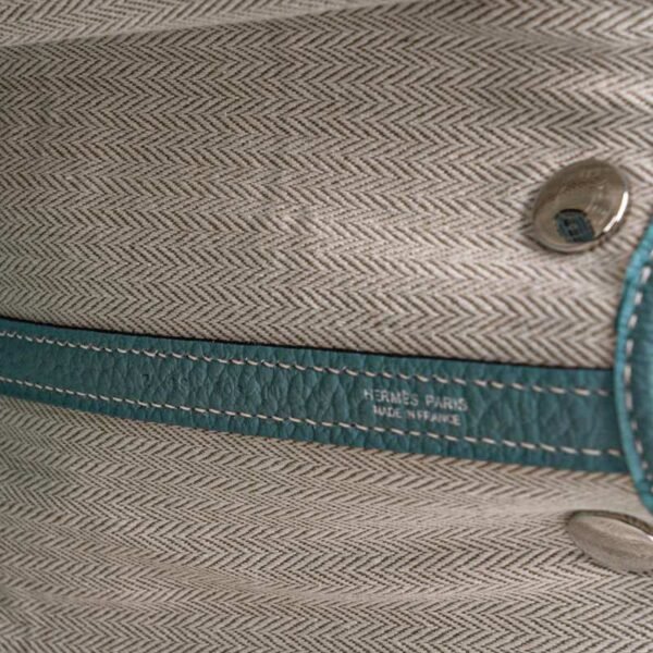 Bag Garden Party 30 Bag Ciel / Vache Country Leather Palladium New w/Box