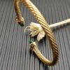 65383F16-0536-6200-06DE-5108645983B5.jpg Cable Bracelet with Peridot & Diamond Accents 5mm
