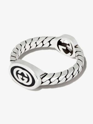 Sterling Silver Interlocking G Chain Ring