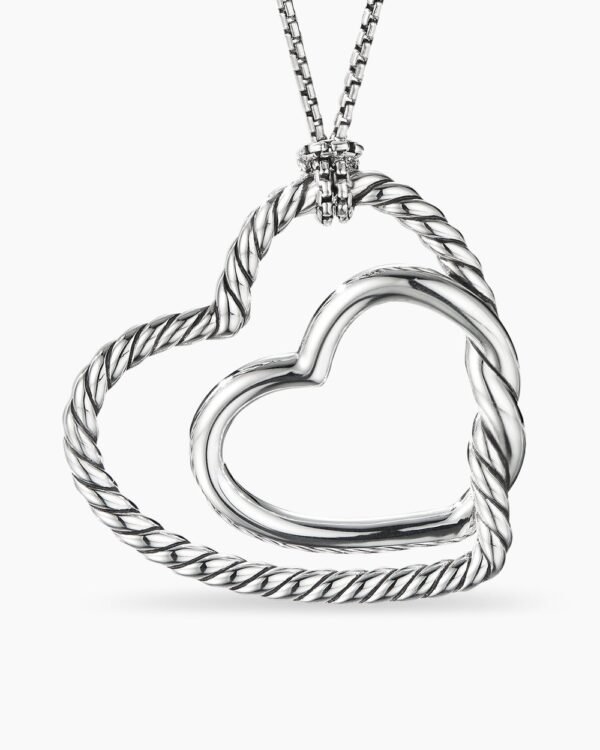 Continuance Heart Necklace Sterling Silver, 38mm