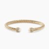 Classic Cablespira&reg; Bracelet 18K Yellow Gold with Pearls and Diamonds, 5mm