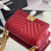 Chanel Medium Boy Handbag Red For Women 9.8in/25cm A67086
