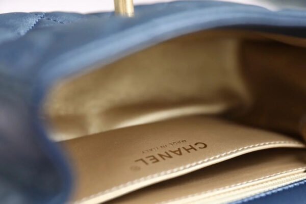 Chanel Mini Flap Bag With CC Ball On Strap Navy Blue For Women, Women&rsquo;s Handbags, Shoulder And Crossbody Bags 6.7in/17cm AS1786