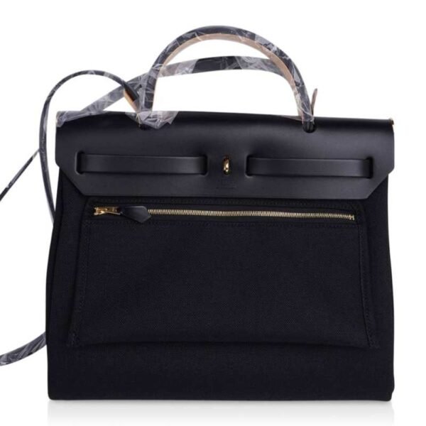 Herbag Zip Black on Black 31 Officier Canvas / Vache Hunter Leather