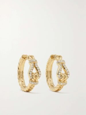 Thoroughbred Loop Hoop 18-karat gold diamond earrings