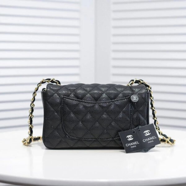 6950D84D-C6C4-35C4-69A9-6A74B3904BF3.jpg Chanel Mini Flap Bag Black For Women 7.8in/20cm A69900