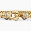 Buckle Cablespira&reg; Bracelet 18K Yellow Gold with Diamonds, 4mm